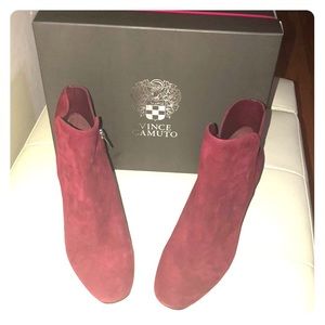 Red Vince Camuto booties